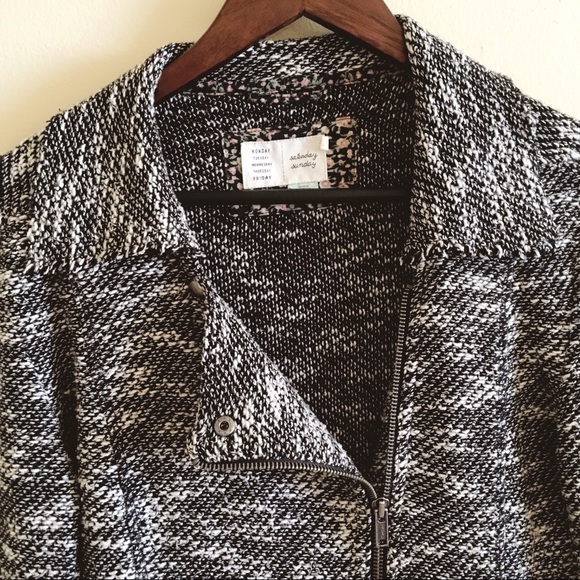 Anthropologie Boucle Texture Moto Sweater Jacket S - Picture 2 of 7